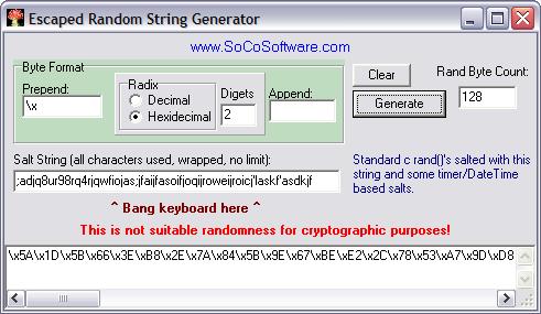 Random String Generator Screenshot